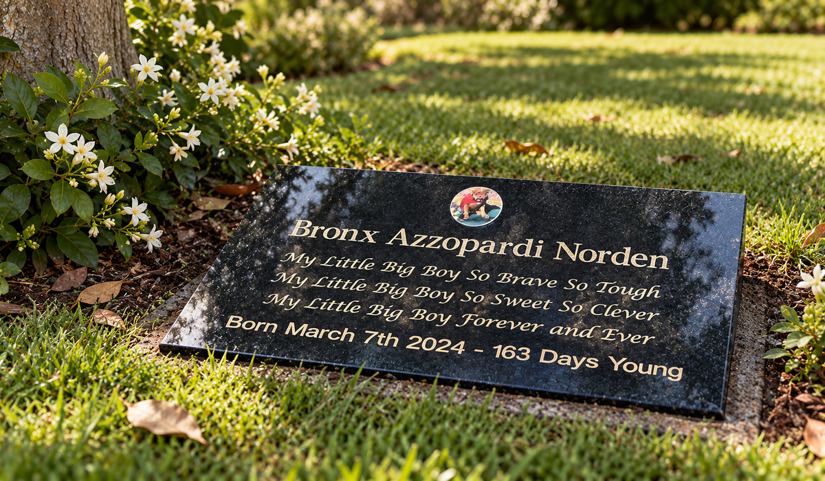 Personalised Granite Lawn Marker Pet Memorial