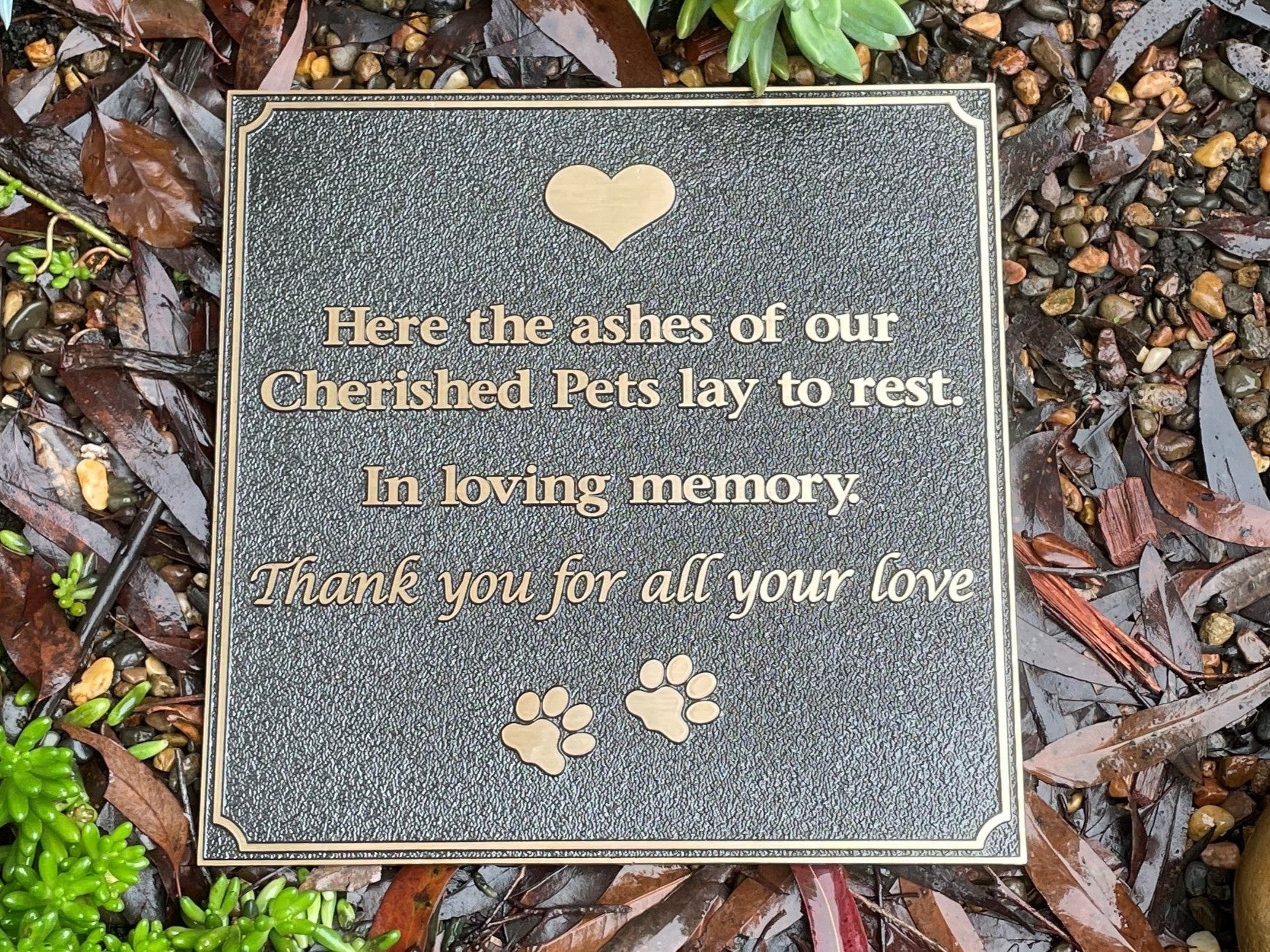 Bronze Plaque Pet Memorial