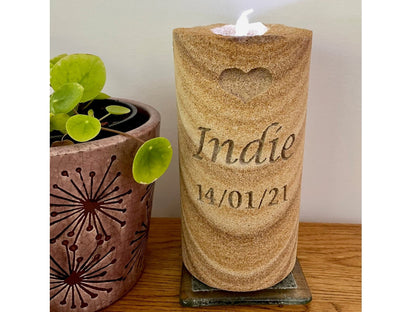 Eternal Sandstone Candle Memorial For People