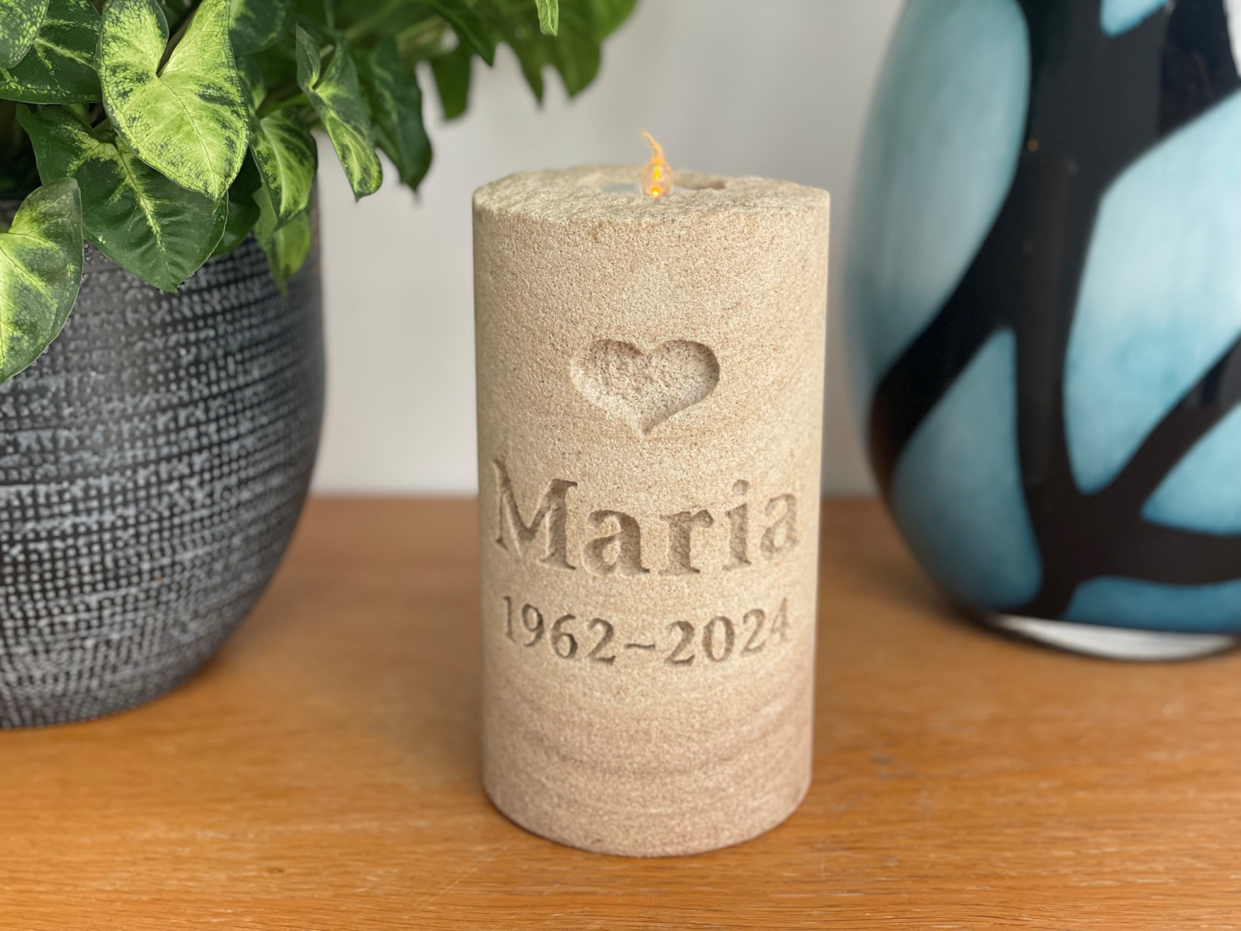 Eternal Sandstone Candle Memorial For People