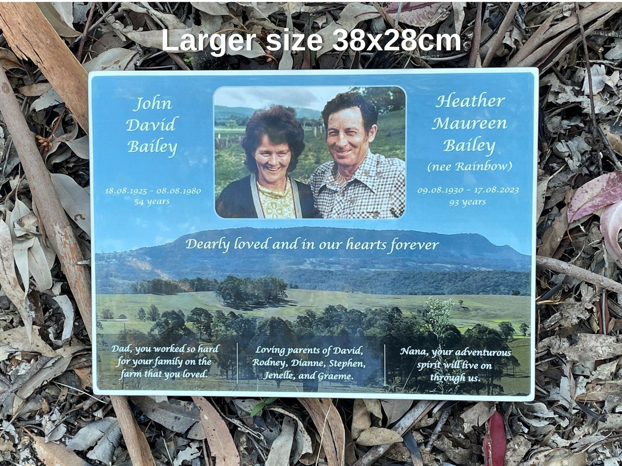 Photo Ceramic Plaque Memorial For People