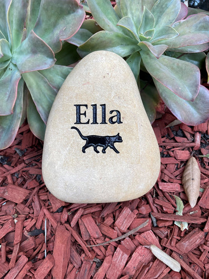 Medium Tumbled Riverstone Pet Memorial