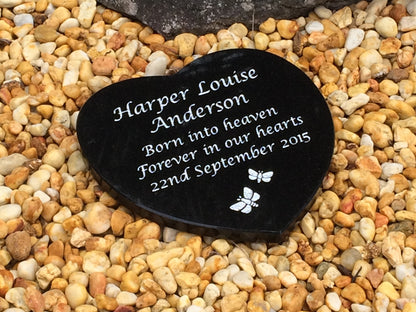Heart Shaped Granite Plaque Memorial for People