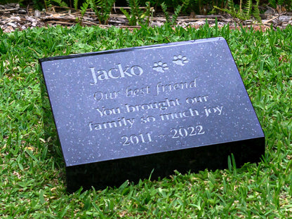 Granite Desk/Pillar Pet Headstone - Natural