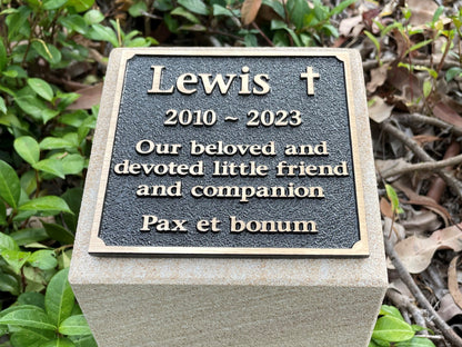 Bronze Plaque Pet Memorial