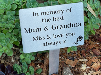 Garden Stake Memorial For People