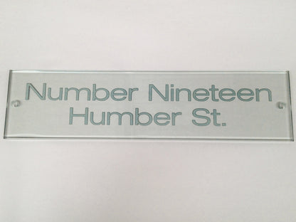 House Name Address Plaques - Glass