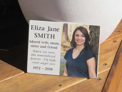 Stainless Steel Photo Plaque Memorial For People