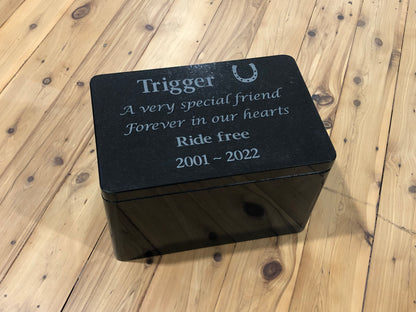 Everlasting Spirit Granite Memorial Urn Box for Pet