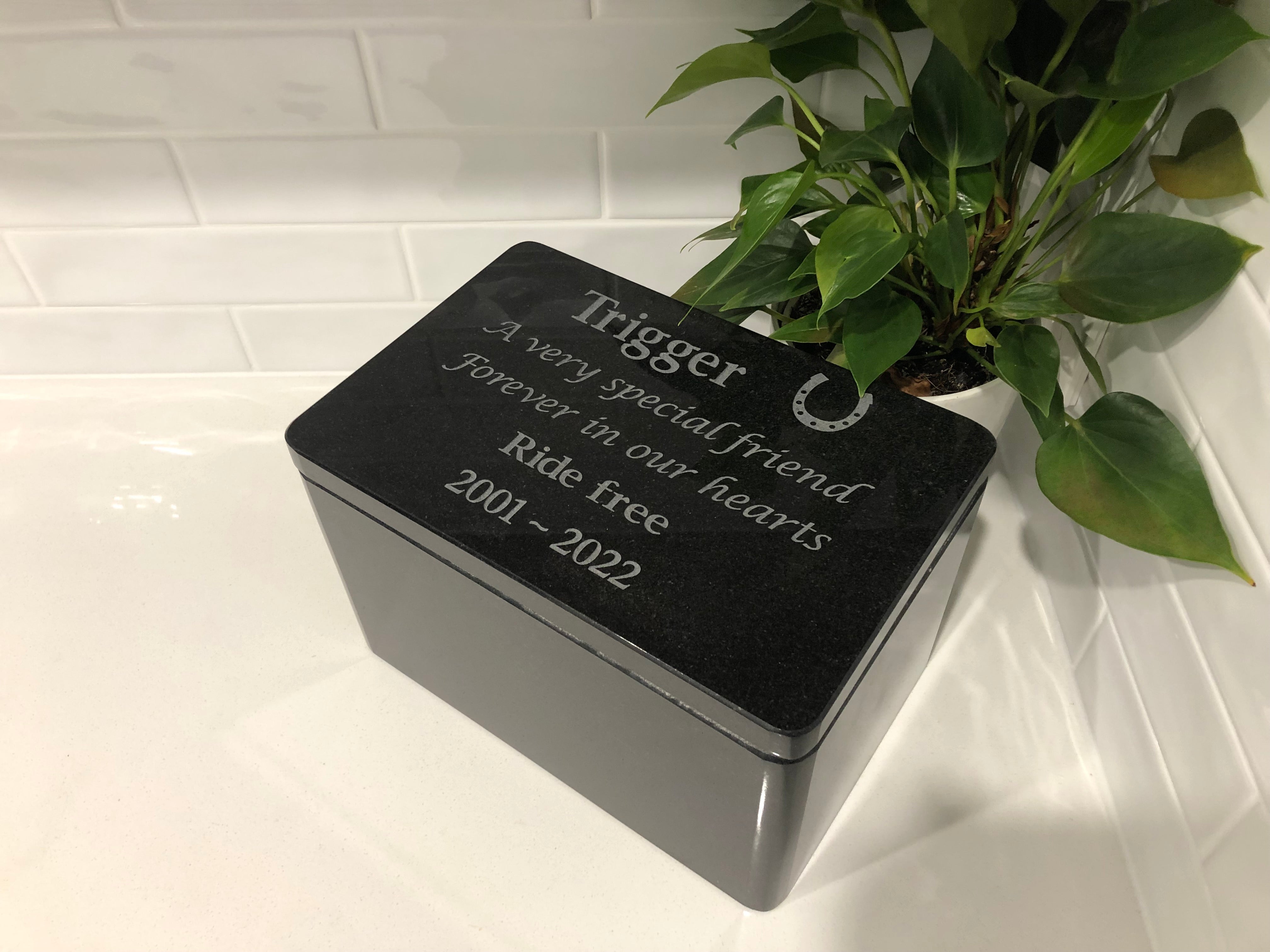 Everlasting Spirit Granite Memorial Urn Box for Pet