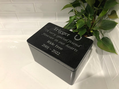 Everlasting Spirit Granite Memorial Urn Box for Pet