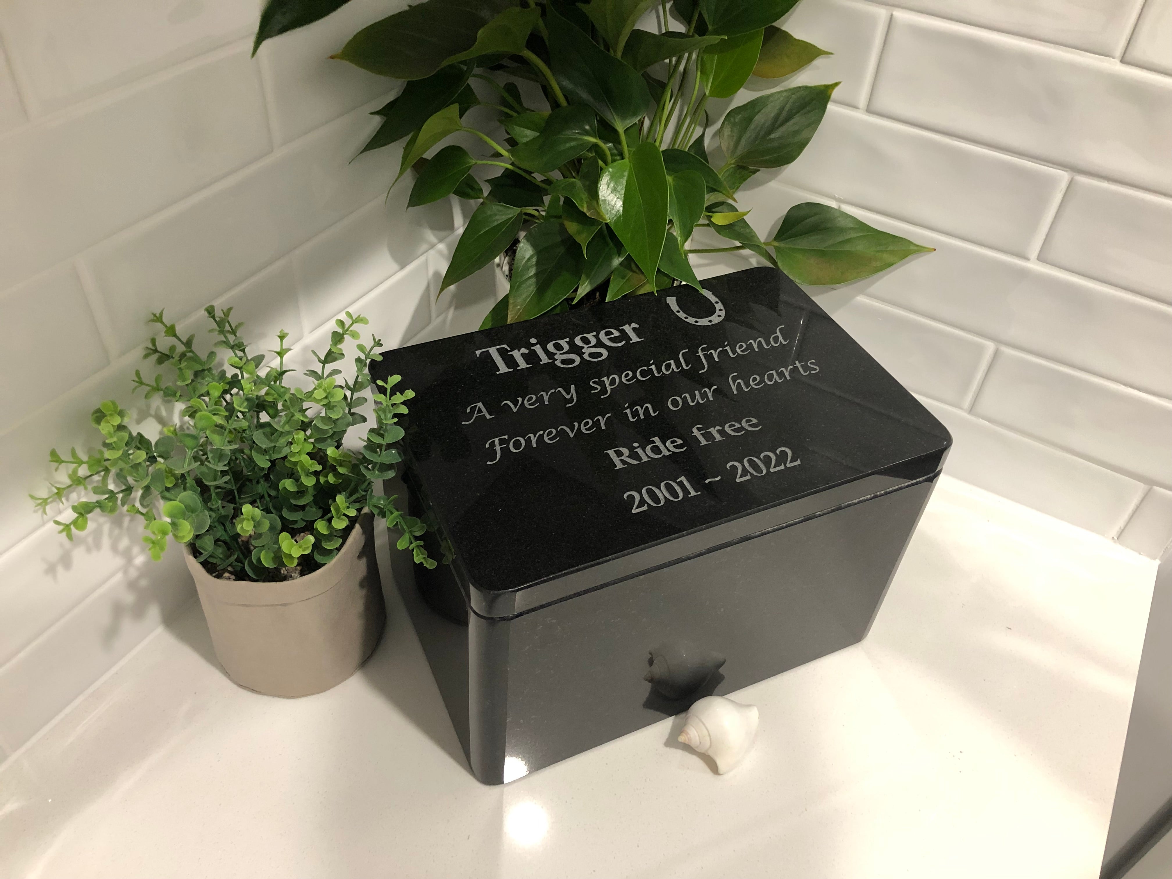 Everlasting Spirit Granite Memorial Urn Box for Pet