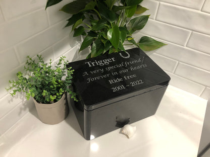 Everlasting Spirit Granite Memorial Urn Box for Pet