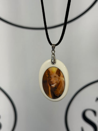 Photo Ceramic Plaque Urn Pendant Pet Memorial