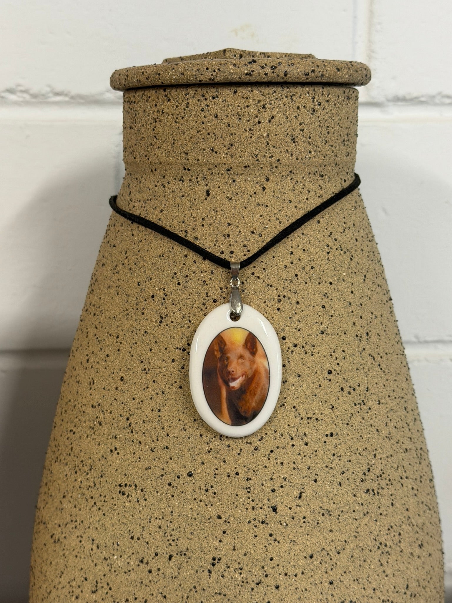 Photo Ceramic Plaque Urn Pendant Pet Memorial