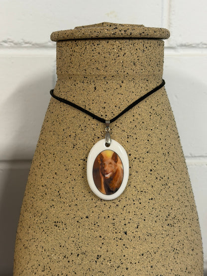 Photo Ceramic Plaque Urn Pendant Pet Memorial