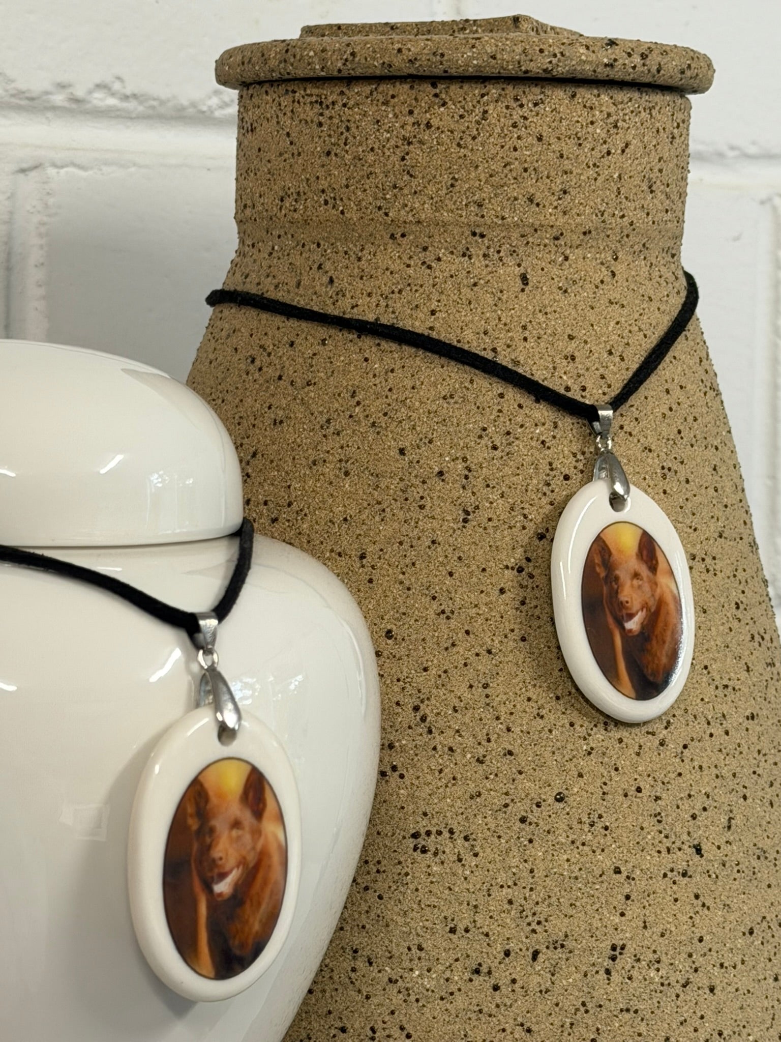 Photo Ceramic Plaque Urn Pendant Pet Memorial