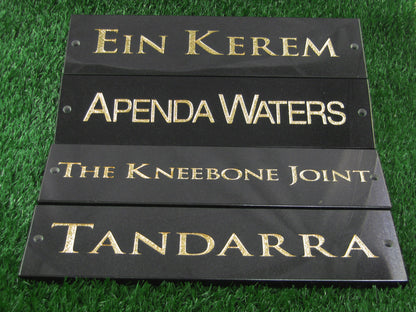 House Name Address Plaques - Black Granite