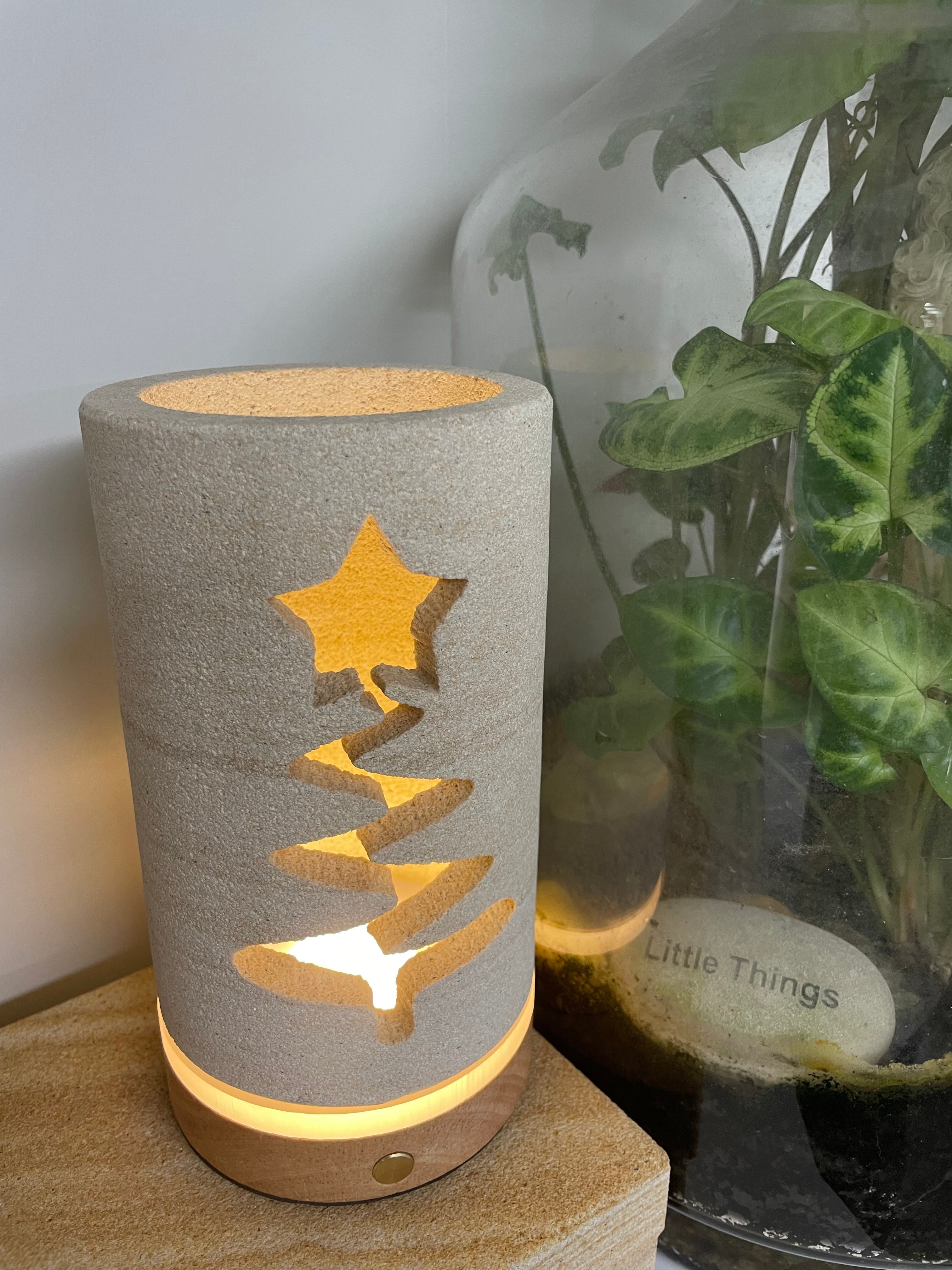 Forever Glow Sandstone Christmas Lantern - FREE GIFT INCLUDED!