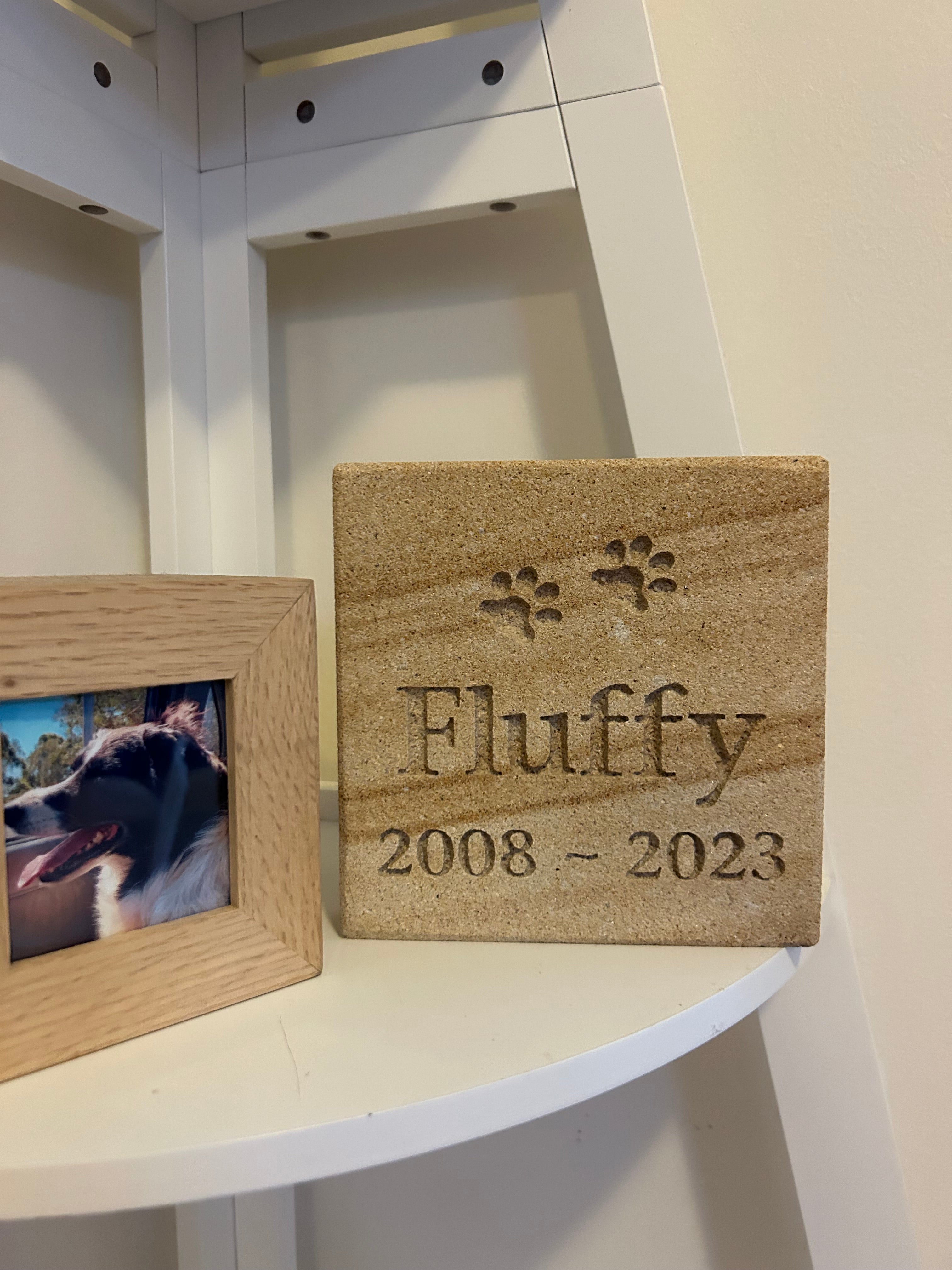 Sandstone Square Plaque Pet Memorial