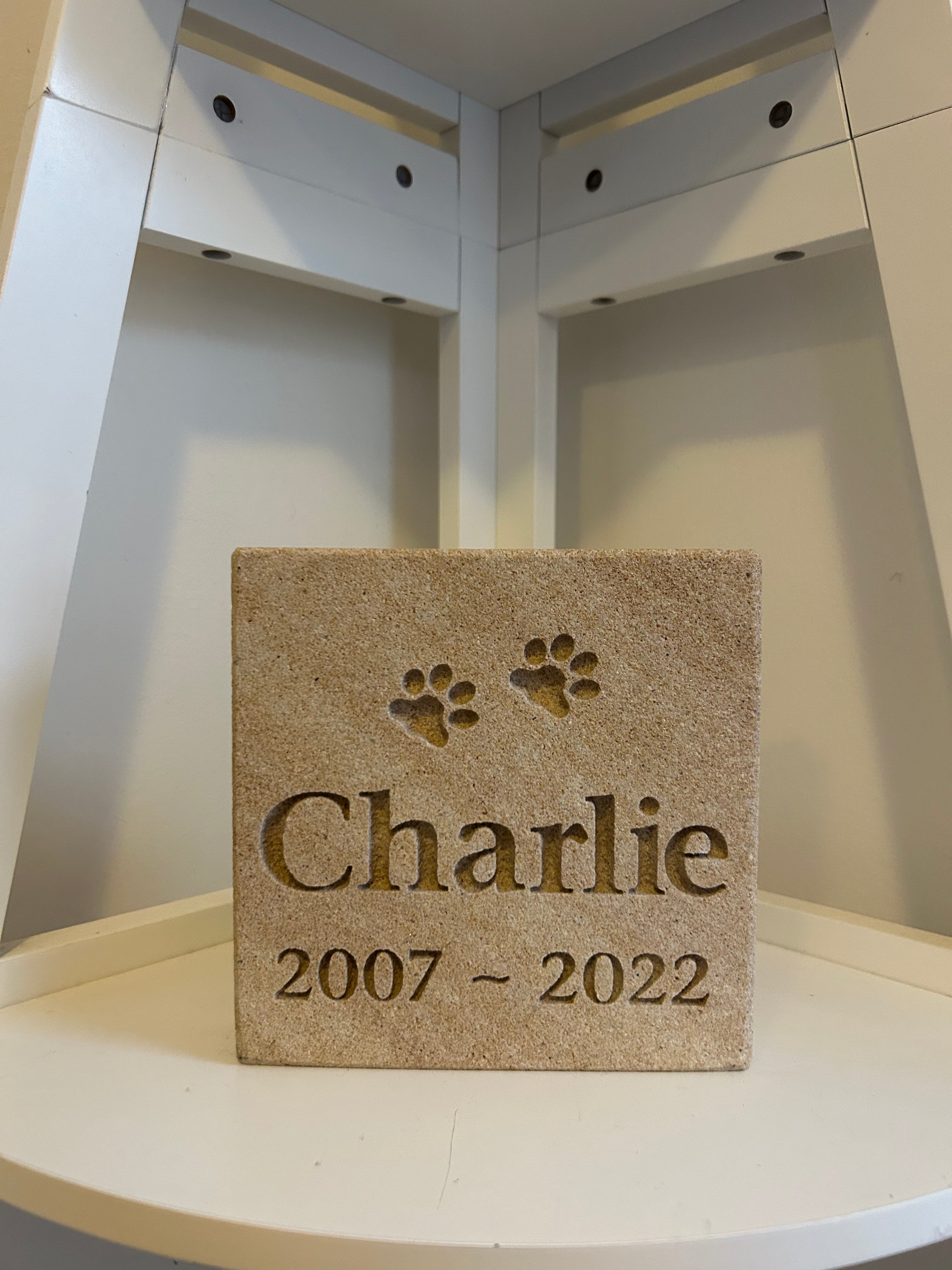 Sandstone Square Plaque Pet Memorial