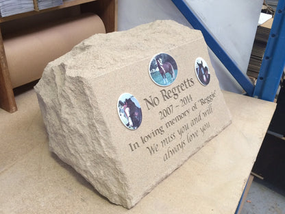 Natural Sandstone Burial Marker Pet Memorial