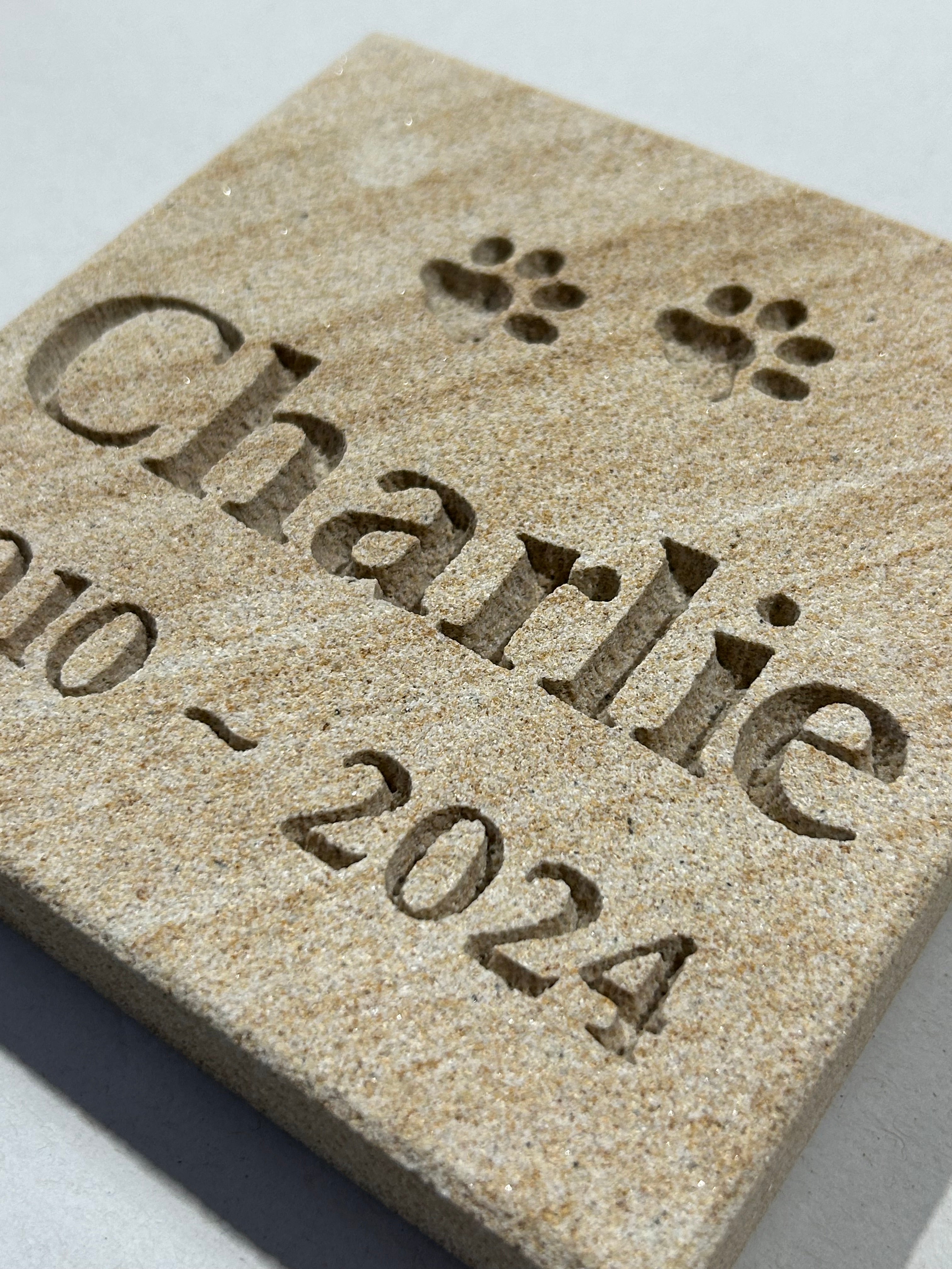 Sandstone Square Plaque Pet Memorial