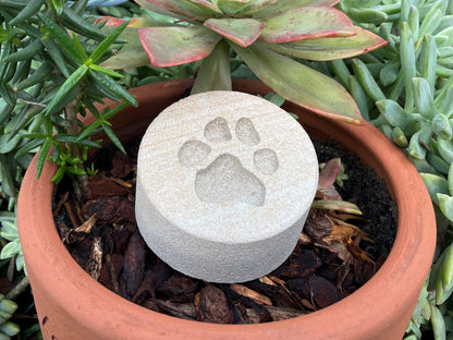 Sandstone Paw Print Keepsake Pet Memorial