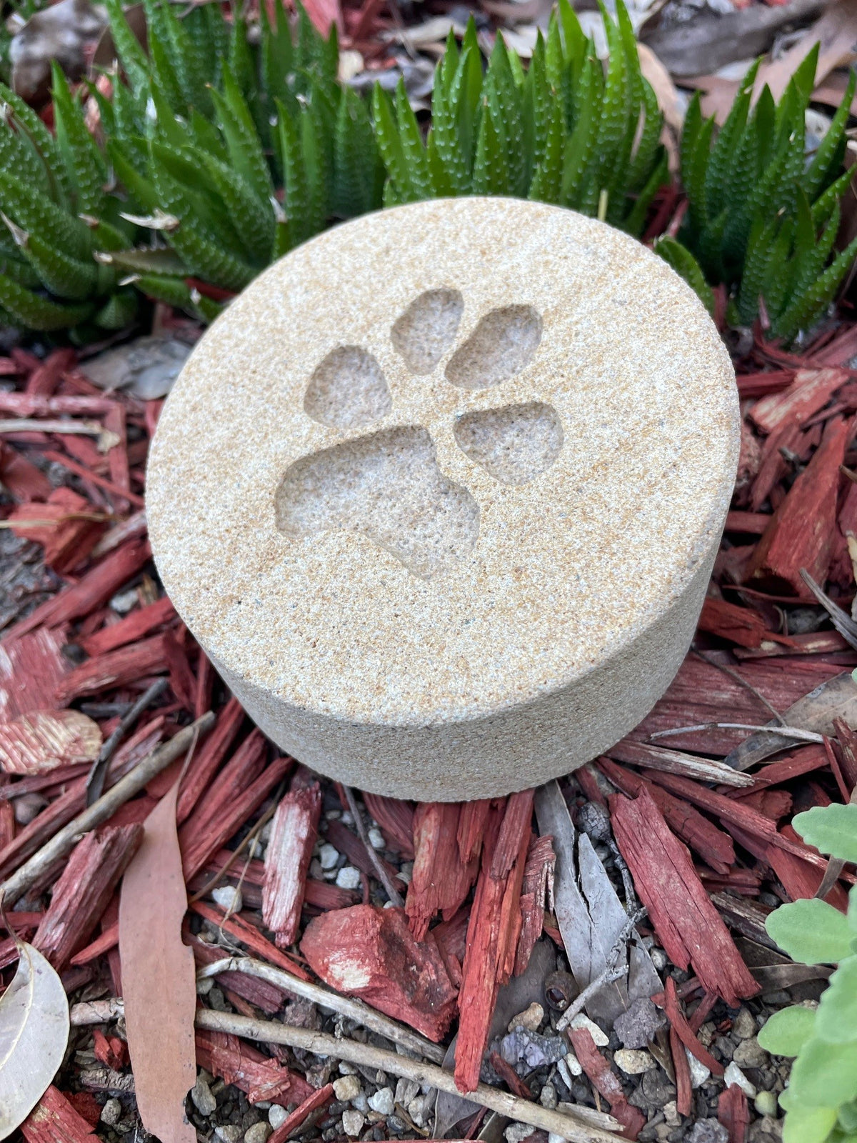 Sandstone Paw Print Keepsake Pet Memorial