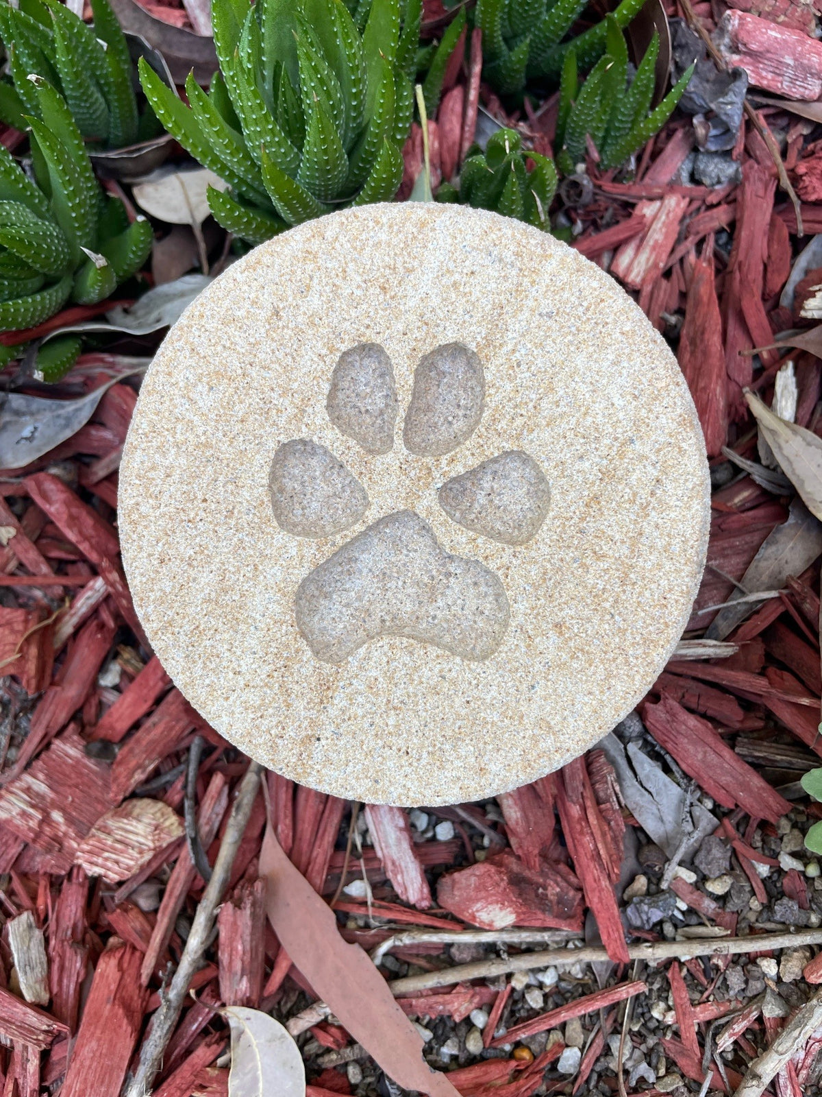 Sandstone Paw Print Keepsake Pet Memorial
