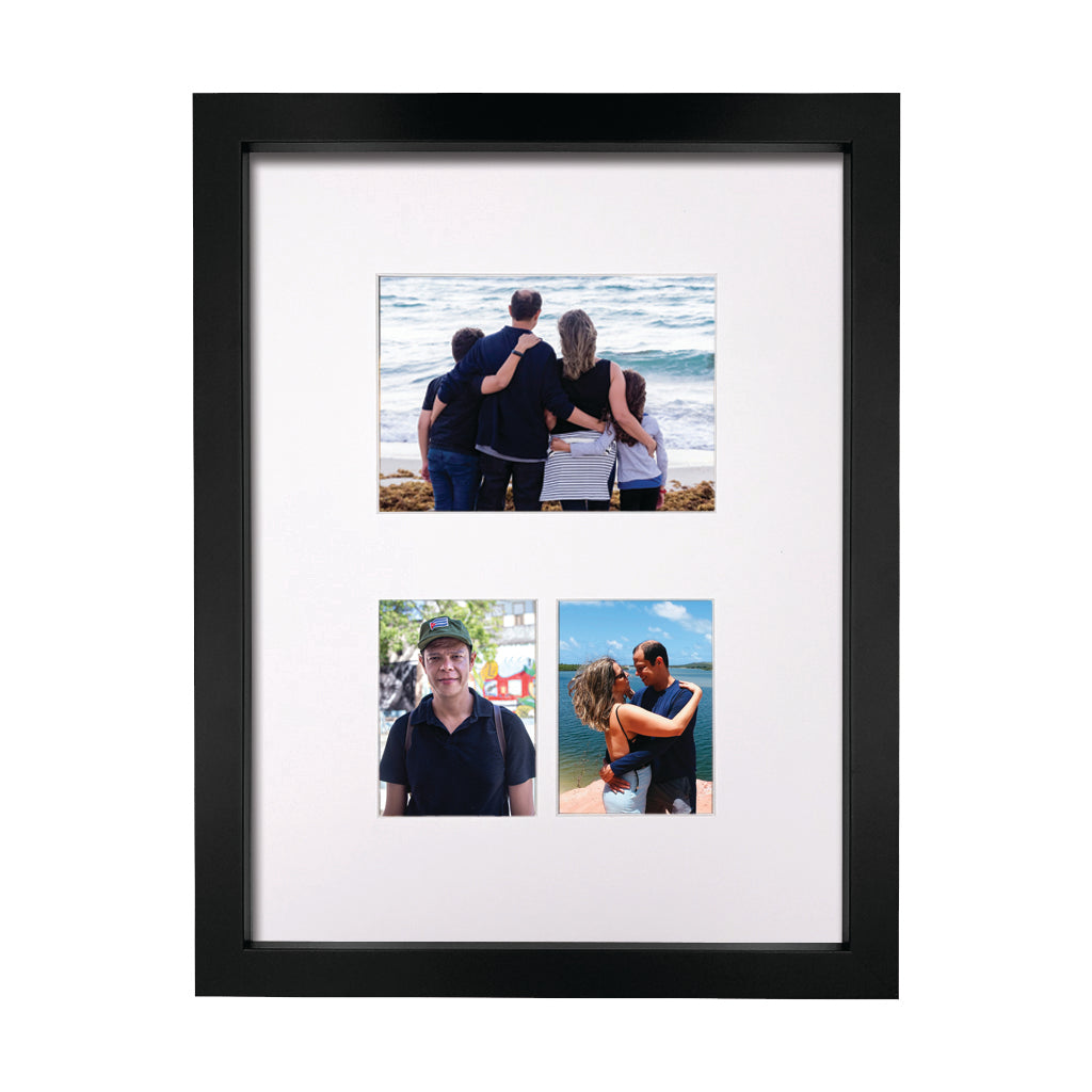Photo Urn Box for People - Lasting Impression Frame - Multiple Matboard Configurations - Black
