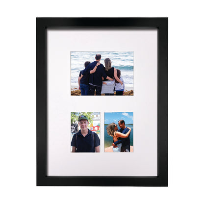 Photo Urn Box for People - Lasting Impression Frame - Multiple Matboard Configurations - Black