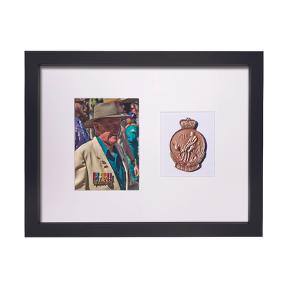 Photo Urn Box for People - Lasting Impression Frame - Multiple Matboard Configurations - Black