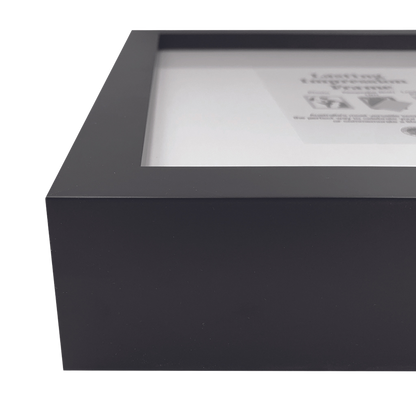 Photo Urn Box for People - Lasting Impression Frame - Multiple Matboard Configurations - Black