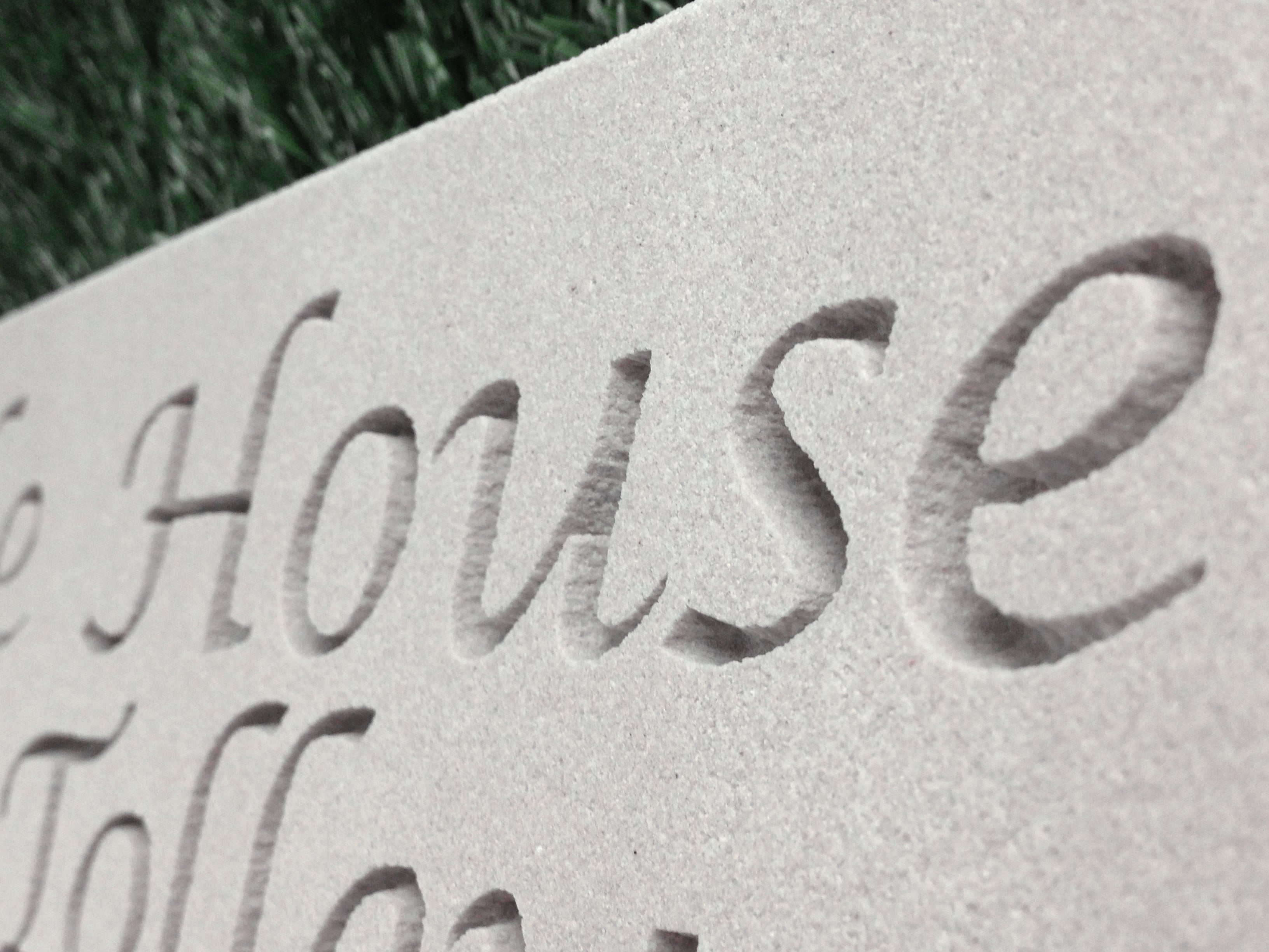 House Name Address Plaques - Natural Sandstone