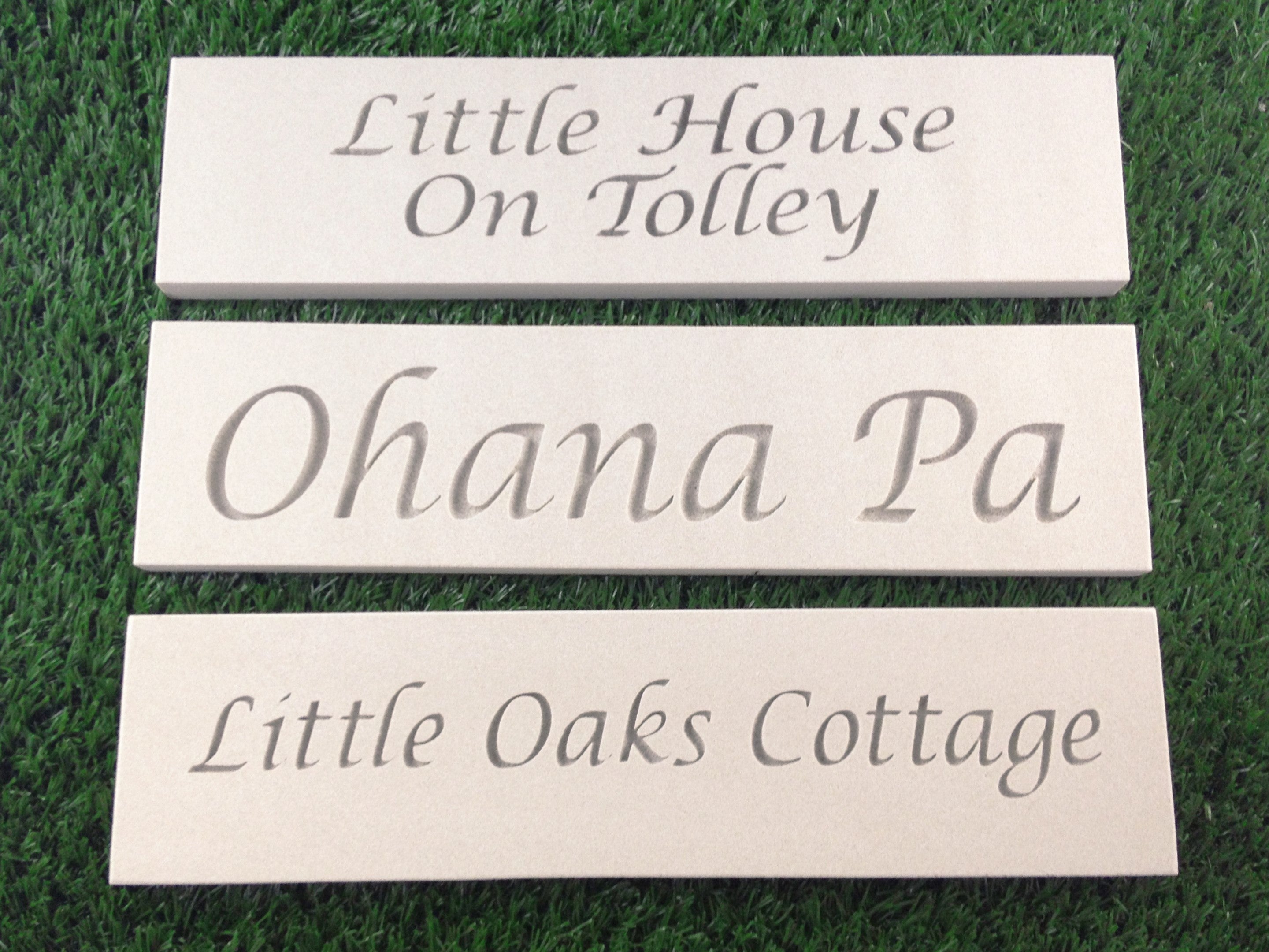 House Name Address Plaques - Natural Sandstone