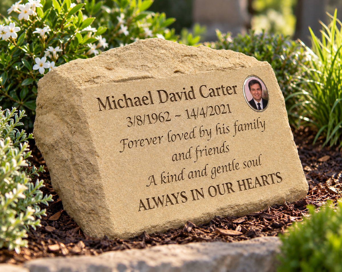 Natural Sandstone Burial Marker for People