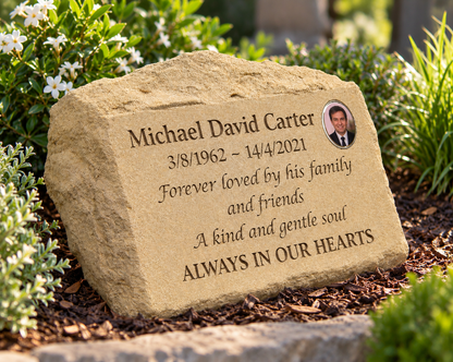 Natural Sandstone Burial Marker for People