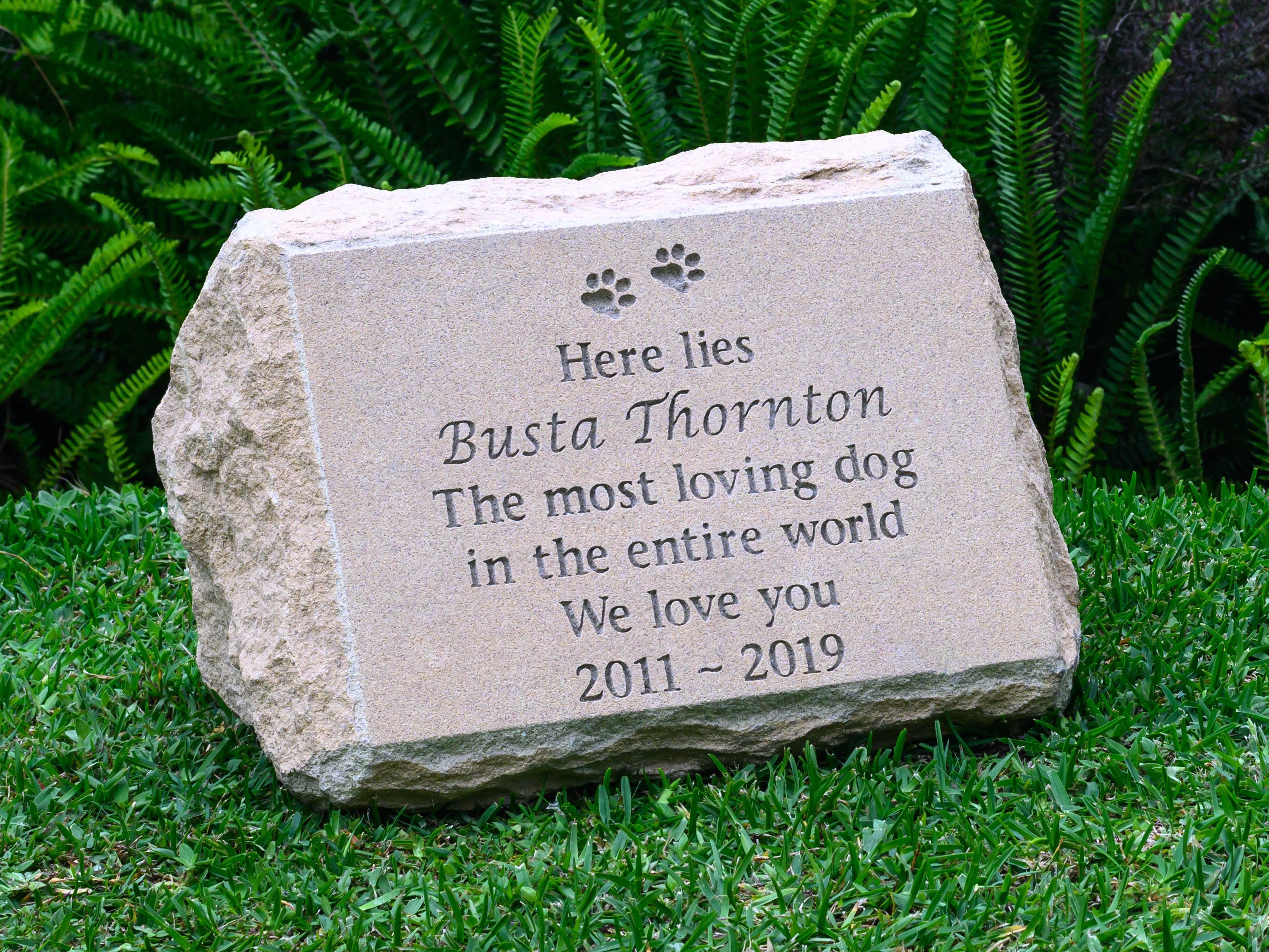 Natural Sandstone Burial Marker Pet Memorial
