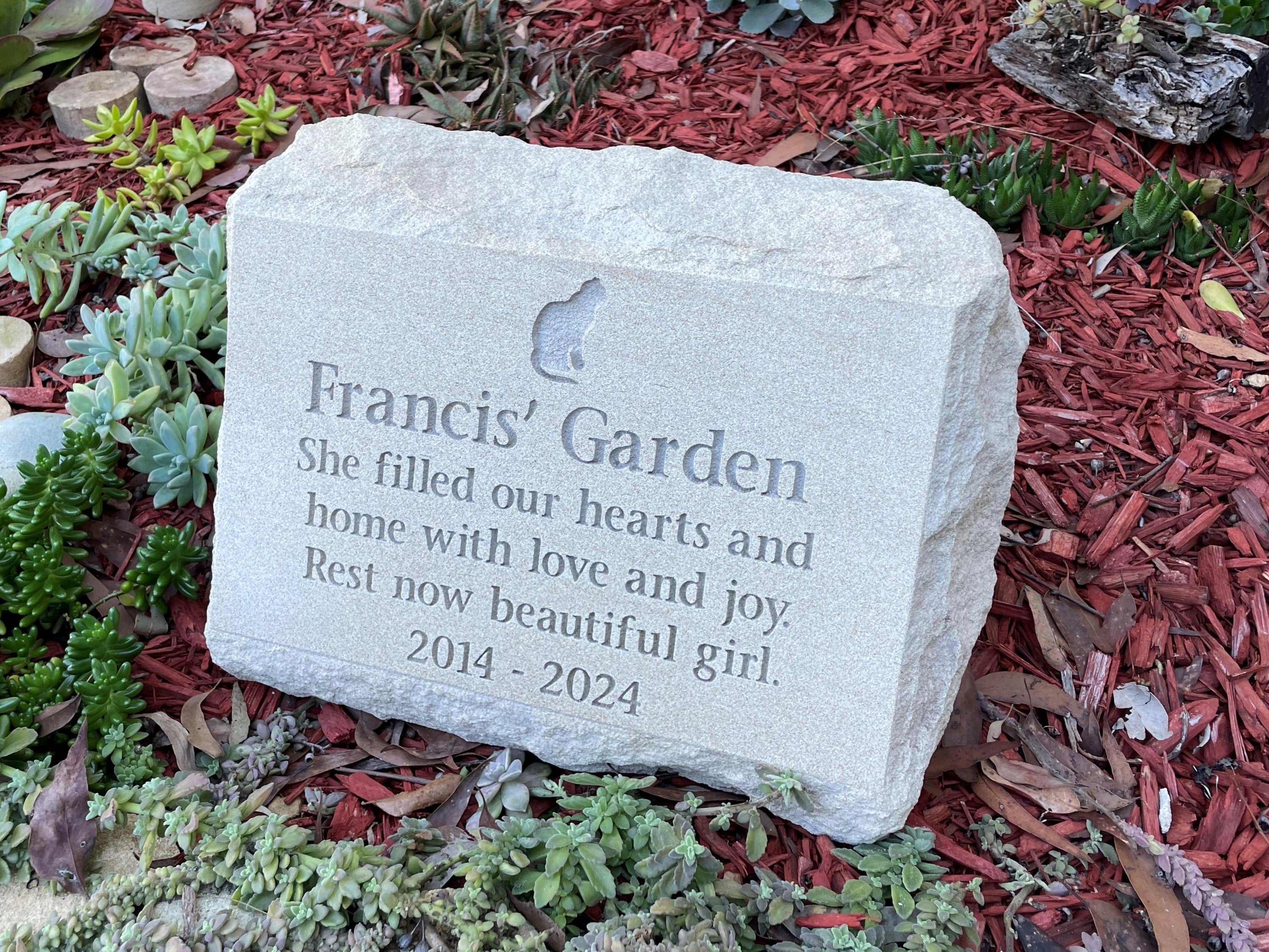 Natural Sandstone Burial Marker Pet Memorial