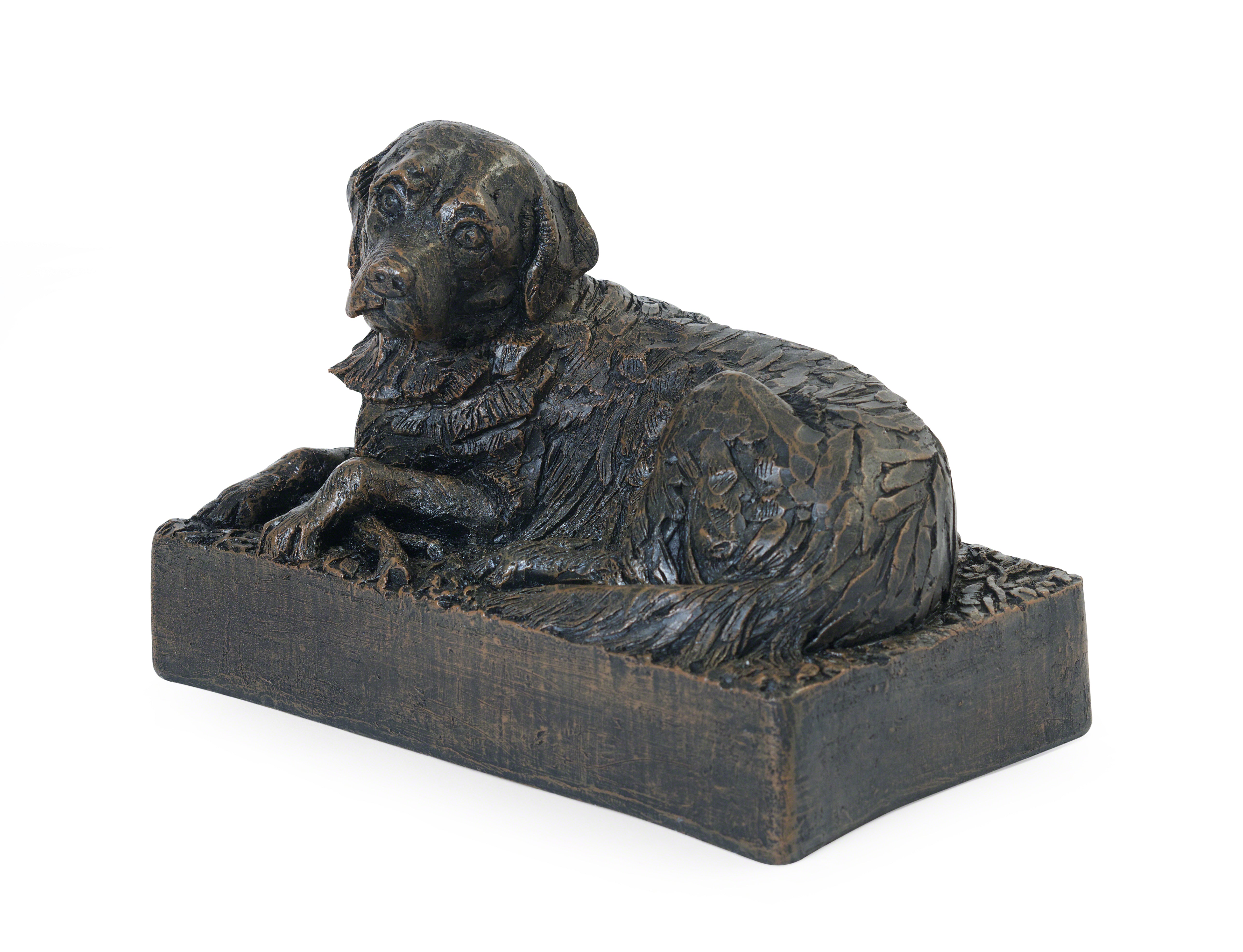 Cast Resin Dog Figurine Memorial Urn - Golden Retriever