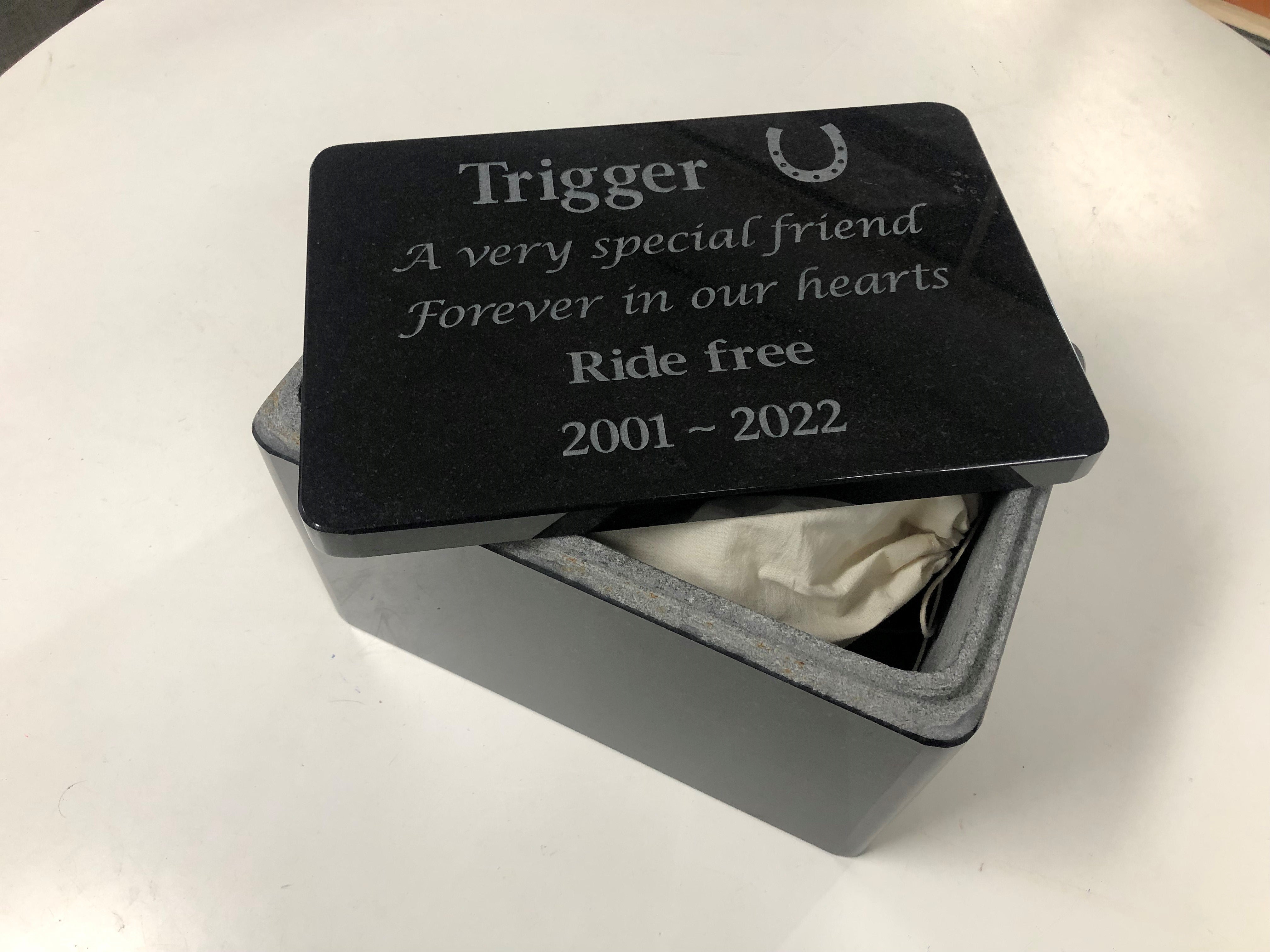 Everlasting Spirit Granite Memorial Urn Box for Pet