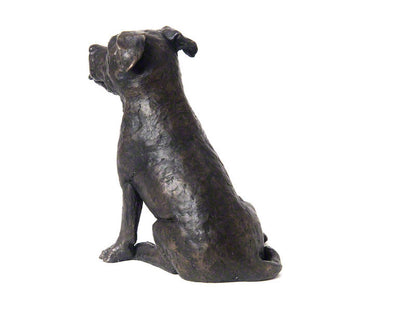 Cast Resin Dog Figurine Memorial Urn - Staffordshire Terrier