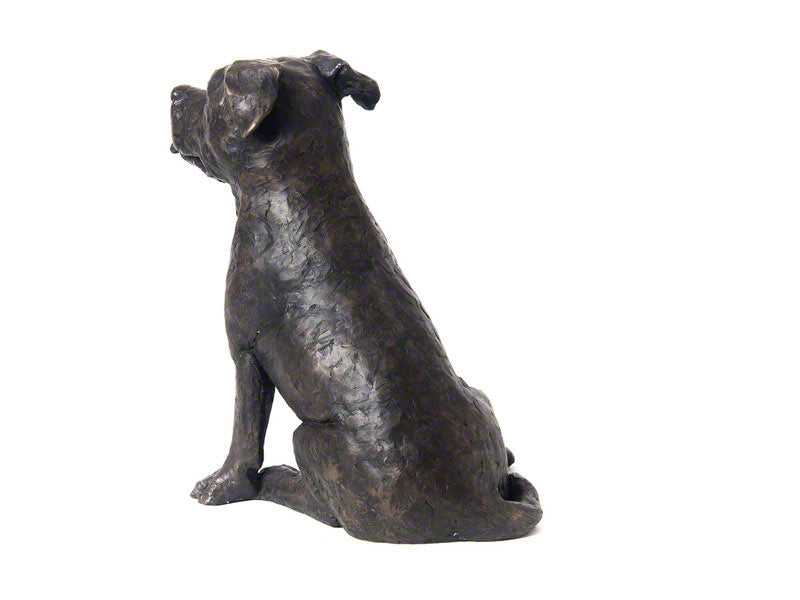Cast Resin Dog Figurine Memorial Urn - Staffordshire Terrier