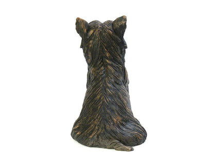 Cast Resin Dog Figurine Memorial Urn - Yorkshire Terrier