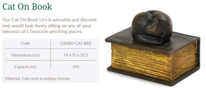 Cast Resin Cat Figurine Urns