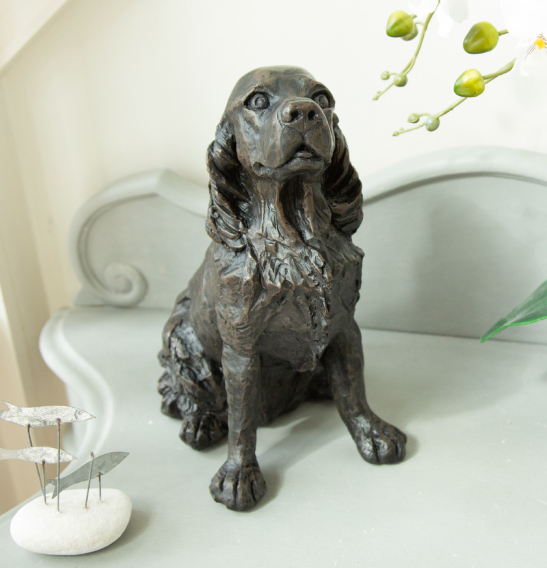 Cast Resin Dog Figurine Memorial Urn - Cocker Spaniel