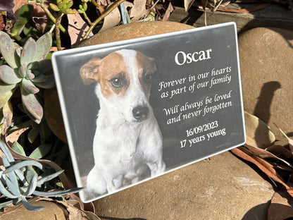 Photo Ceramic Plaque Pet Memorial