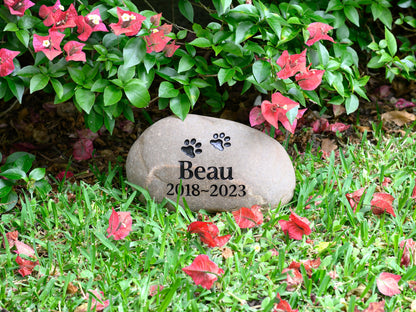 Tumbled Riverstone Pet Memorial