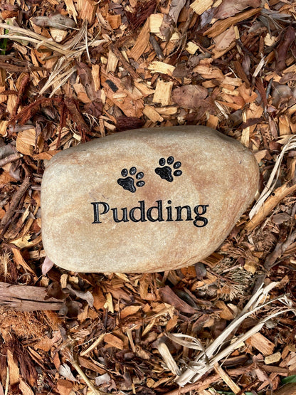 Medium Tumbled Riverstone Pet Memorial